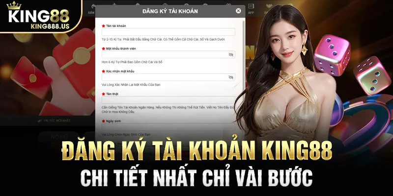 Đăng ký tài khoản KING88 chi tiết nhất chỉ vài bước